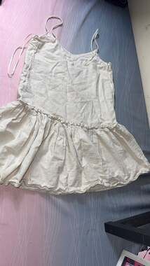 Primark Cream Cami Top with Drop Waist Peplum Hem